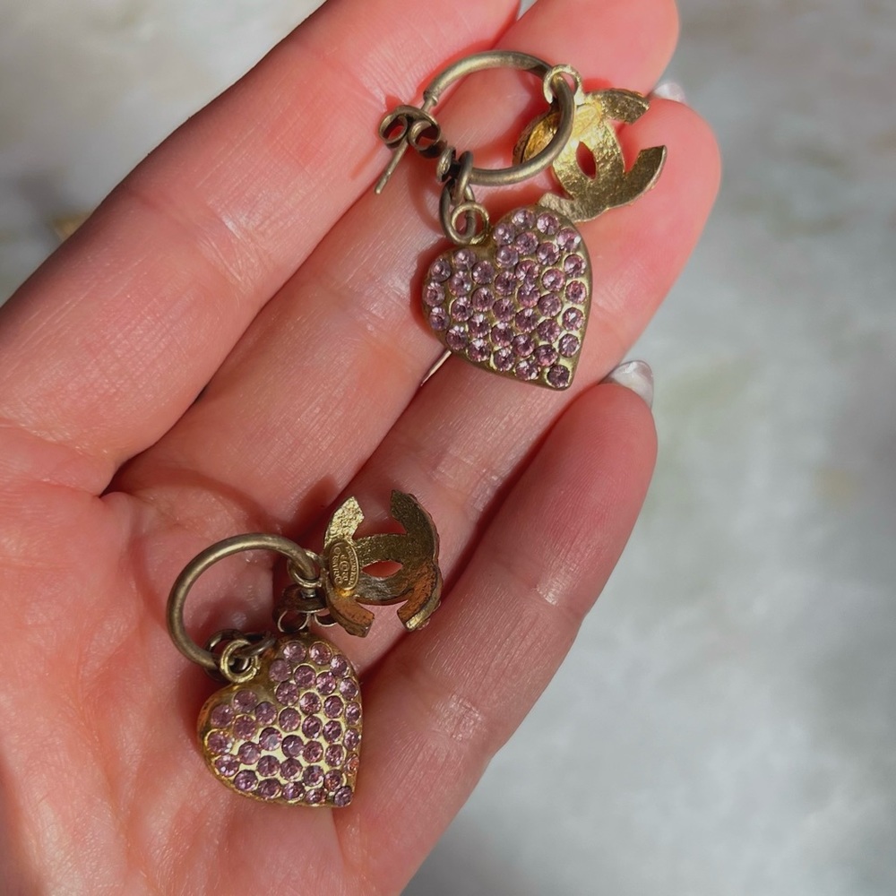 Vintage Chanel Gold Plated Rare Heart Collection - Picture 15 of 16